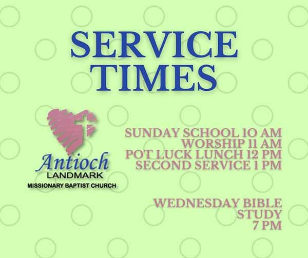 Antioch Baptist Church Perryville Arkansas Service Times