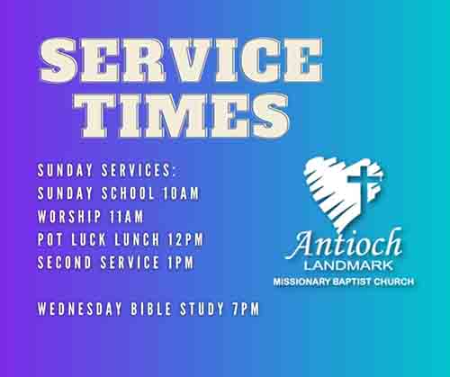 Antioch Baptist Church in Perryville Ar service times BLUE GRADIENT